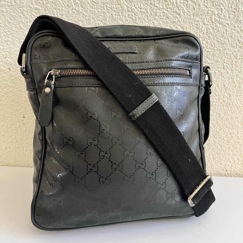 Gucci Unisex Patent Leather Messenger Bag